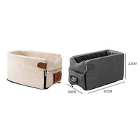 HKM-0334909 Portable Doghouse in Beige and Grey Cloth - Central Control Car 42x20x22cm