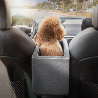 HKM-0334909 Portable Doghouse in Beige and Grey Cloth - Central Control Car 42x20x22cm