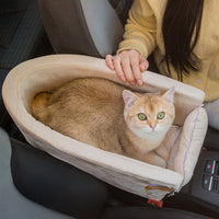 HKM-0334909 Portable Doghouse in Beige and Grey Cloth - Central Control Car 42x20x22cm