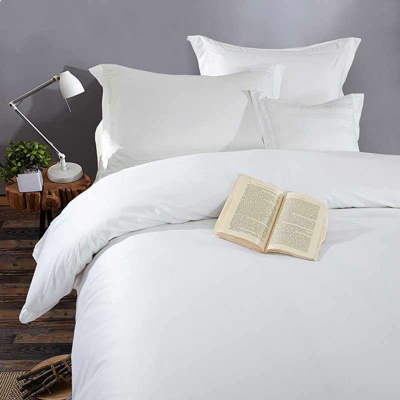 HKM-033491 Cotton Satin Four-Piece Bedding Set for 1.8m (6 feet) Beds, 100% Pure Cotton, Dark/Edge Duvet Covers and Pillowcases