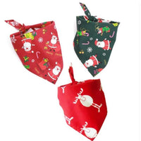 HKM-0336061 Christmas Triangle Scarf for Pets in Various Designs – Cotton Fabric, Small and Large Sizes