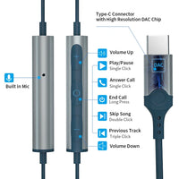 HKM-033619 Wired Type C Earphones Compatible with iPhone 15 Pro Max, Google Pixel 8, OnePlus, and Huawei with Microphone