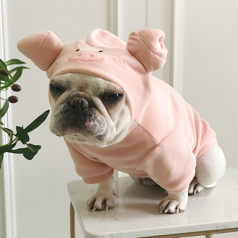 HKM-0336829 Cozy Mink Pig Sweater for Cats and Dogs - New Year's Creative Pet Apparel