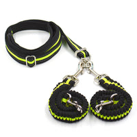 HKM-0338237 Adjustable Double-Headed Nylon Leash for Dogs, 50-100cm Main Traction, 70-110cm Spring Traction