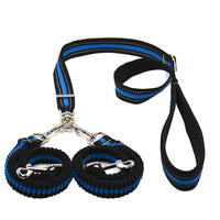 HKM-0338237 Adjustable Double-Headed Nylon Leash for Dogs, 50-100cm Main Traction, 70-110cm Spring Traction