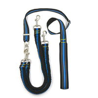 HKM-0338237 Adjustable Double-Headed Nylon Leash for Dogs, 50-100cm Main Traction, 70-110cm Spring Traction