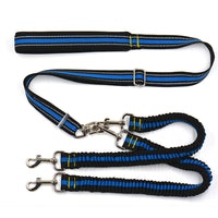 HKM-0338237 Adjustable Double-Headed Nylon Leash for Dogs, 50-100cm Main Traction, 70-110cm Spring Traction