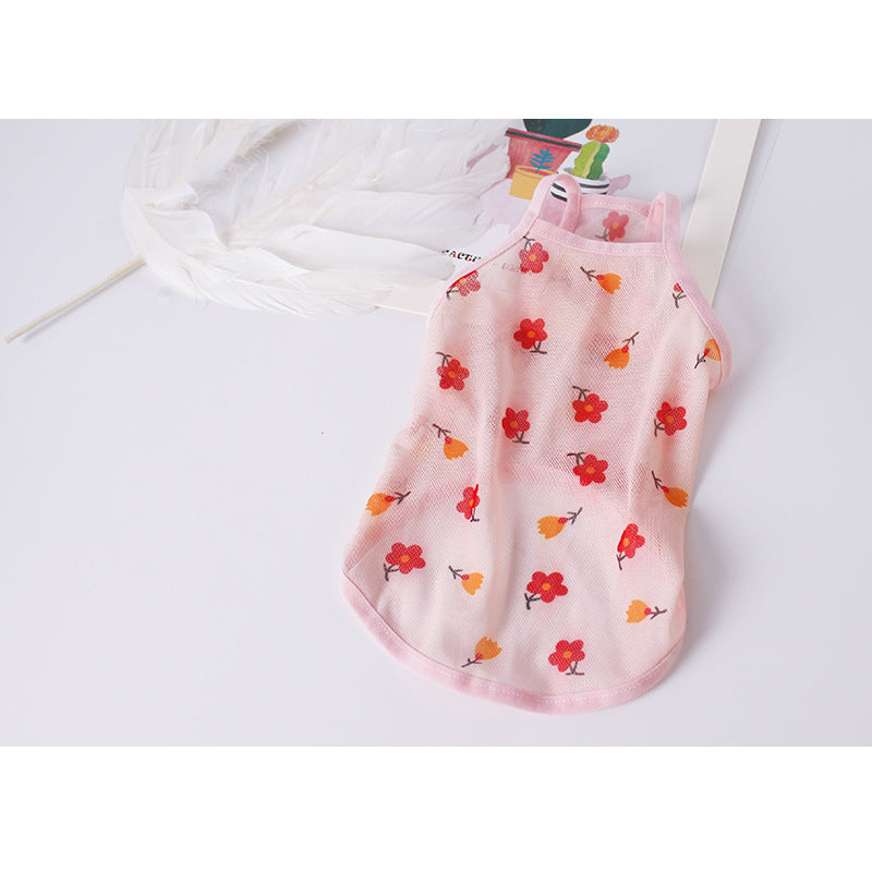 HKM-0339005 Thin Sun Protection Mesh Vest for Dogs - Multiple Floral and Print Styles Available