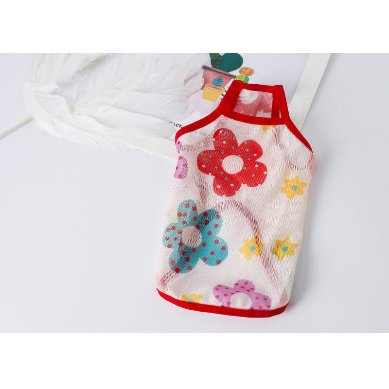 HKM-0339005 Thin Sun Protection Mesh Vest for Dogs - Multiple Floral and Print Styles Available
