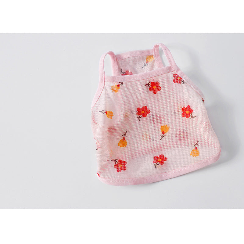 HKM-0339005 Thin Sun Protection Mesh Vest for Dogs - Multiple Floral and Print Styles Available