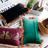 HKM-033939 Digital Printing Plush Tassel Cushion Cover - Available in Multiple Sizes