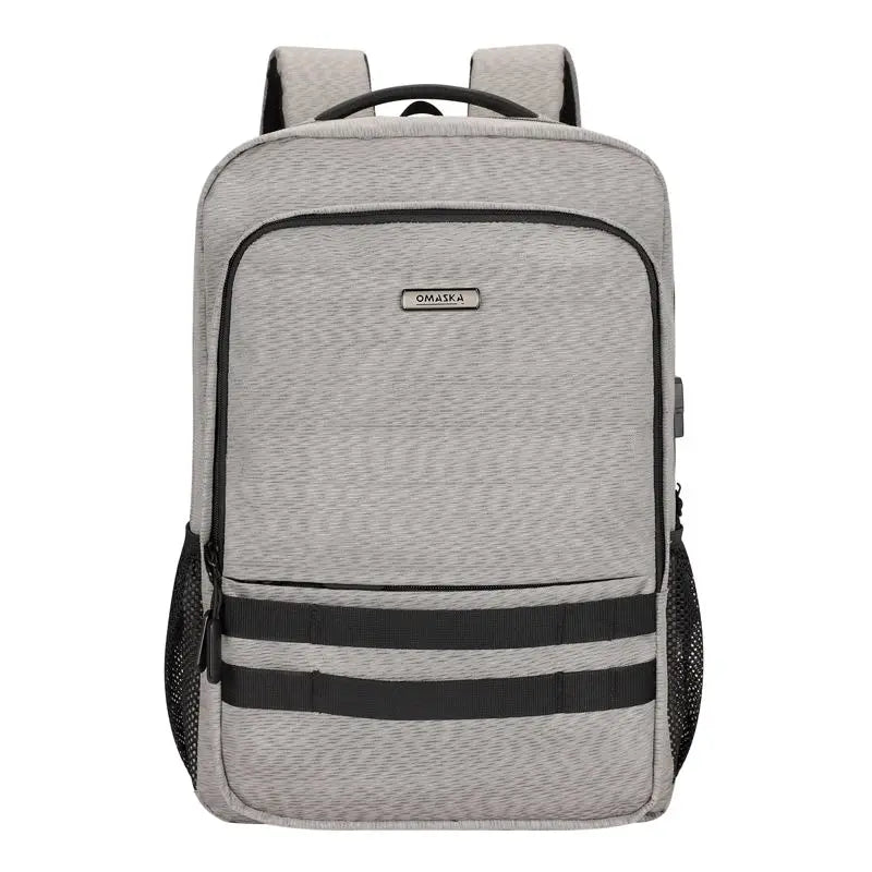 HKM-033939 Large Capacity Waterproof Laptop Backpack for Men with USB Charging Port