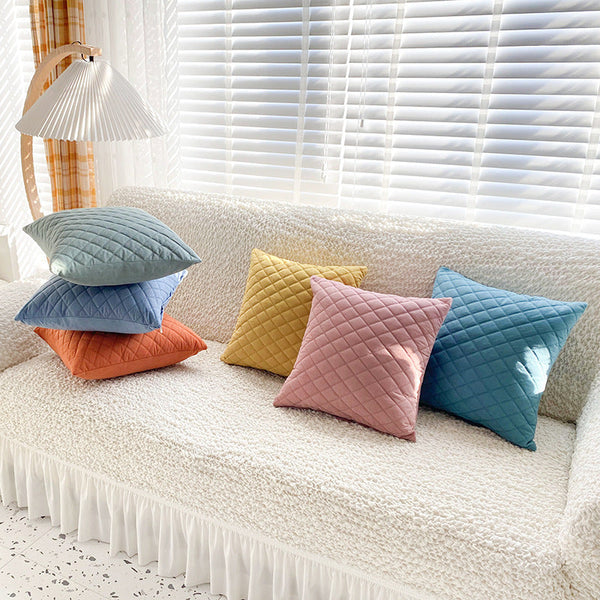 HKM-034003 Modern Velvet Throw Pillows in Various Colors - 45x45cm Cushion Covers