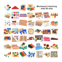 HKM-034003 Premium Wooden Montessori Educational Box Set for Kids 24 Months and Up