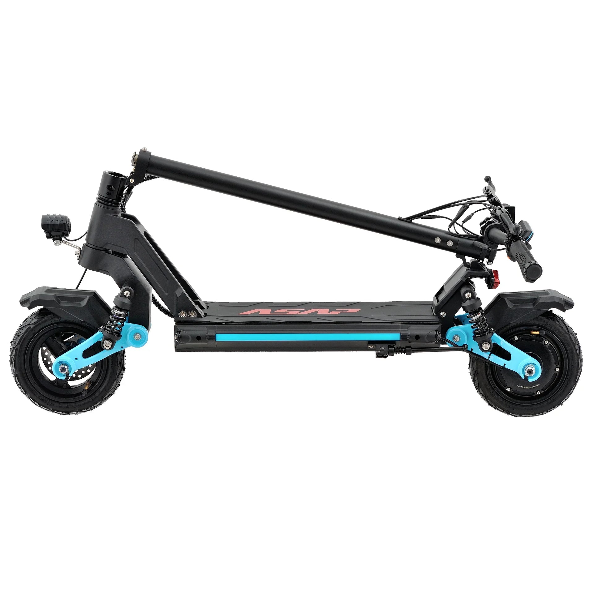HKM-034067 Foldable Electric Scooter with 600W Motor, 48V Lithium Battery, Full Suspension, 30-50 km/h Speed, 10 Inch Tires
