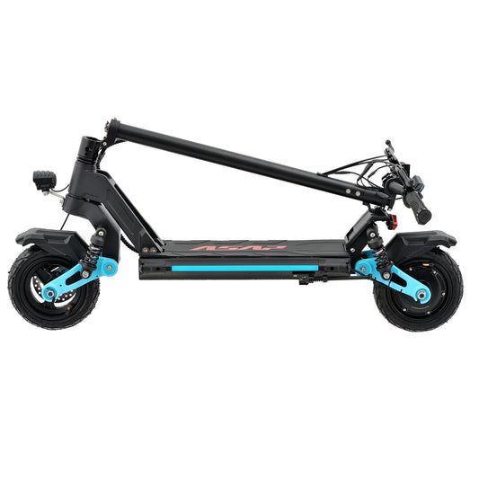 HKM-034067 Foldable Electric Scooter with 600W Motor, 48V Lithium Battery, Full Suspension, 30-50 km/h Speed, 10 Inch Tires