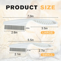 HKM-0341693 Multifunctional Pet Comb for Tear Stain Removal and Grooming - Stainless Steel, Ergonomic Design for Small Dogs and Cats
