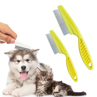 HKM-0341693 Multifunctional Pet Comb for Tear Stain Removal and Grooming - Stainless Steel, Ergonomic Design for Small Dogs and Cats
