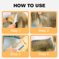 HKM-0341693 Multifunctional Pet Comb for Tear Stain Removal and Grooming - Stainless Steel, Ergonomic Design for Small Dogs and Cats