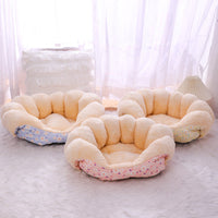 HKM-0342845 Cozy Thermal Sofa Bed for Small Pets - Pink, Blue, Yellow Floral Design