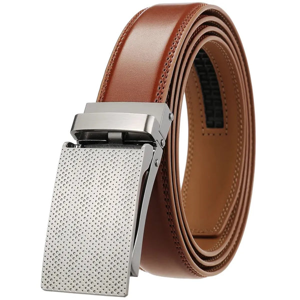 HKM-034579 Automatic Non-Porous Anti-Pull Buckle Belt for Men - Model LY33-2221-2