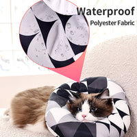 HKM-0346173 Anti-Lick Cat Recovery Collar - Soft Polyester Fabric - Adjustable Sizes for Comfort and Protection