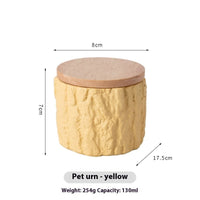 HKM-0348221 Handmade Cement Pet Ash Urn - Moisture-Proof Commemorative Memorial Casket