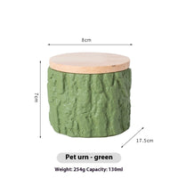 HKM-0348221 Handmade Cement Pet Ash Urn - Moisture-Proof Commemorative Memorial Casket