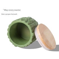 HKM-0348221 Handmade Cement Pet Ash Urn - Moisture-Proof Commemorative Memorial Casket