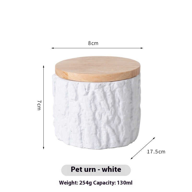 HKM-0348221 Handmade Cement Pet Ash Urn - Moisture-Proof Commemorative Memorial Casket