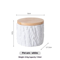 HKM-0348221 Handmade Cement Pet Ash Urn - Moisture-Proof Commemorative Memorial Casket