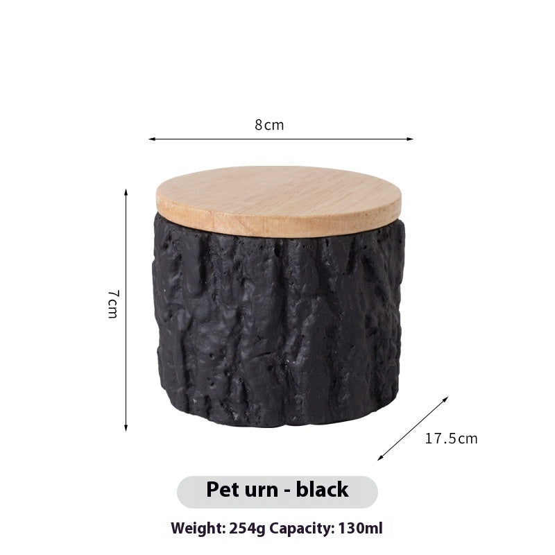 HKM-0348221 Handmade Cement Pet Ash Urn - Moisture-Proof Commemorative Memorial Casket