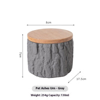 HKM-0348221 Handmade Cement Pet Ash Urn - Moisture-Proof Commemorative Memorial Casket