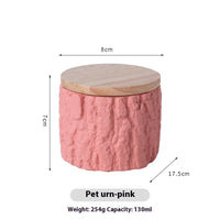 HKM-0348221 Handmade Cement Pet Ash Urn - Moisture-Proof Commemorative Memorial Casket