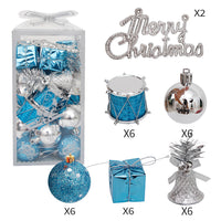 HKM-034835 Christmas Foam Pendant Decorative Ornament - Gold and Blue Holiday Party Decoration