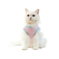 HKM-0348733 Pet Ice Silk Sun Protection Vest for Cats - Unisex Clothing in Grape Purple, Island Blue, and Cherry Blossom Pink