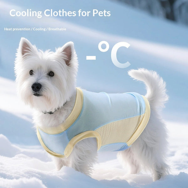 HKM-0348733 Pet Ice Silk Sun Protection Vest for Cats - Unisex Clothing in Grape Purple, Island Blue, and Cherry Blossom Pink
