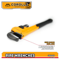 HKM-034899 Adjustable Carbon Steel Pipe Wrench for Water Pipe Repairs with Customisable Jaws
