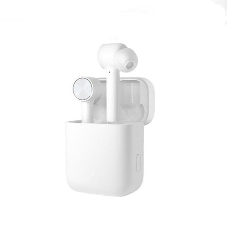HKM-034899 White Wireless Mini Sports Headset with Voice Control and Call Function
