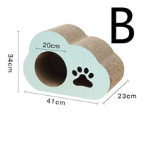 HKM-0350141 Cloud-Shaped Corrugated Cat Scratching Board - Fashionable Small and Large Options