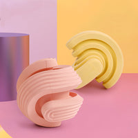 HKM-0350781 Durable L-Shaped and S-Shaped Rubber Dog Chew Balls for Playtime Fun