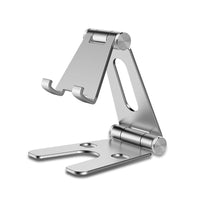 HKM-035091 Aluminum Alloy Double Folding Mobile Phone and Tablet Stand