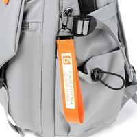 HKM-035091 Large Capacity 17 Inch Polyester Backpack for College and Travel, Ideal School Bag for Men