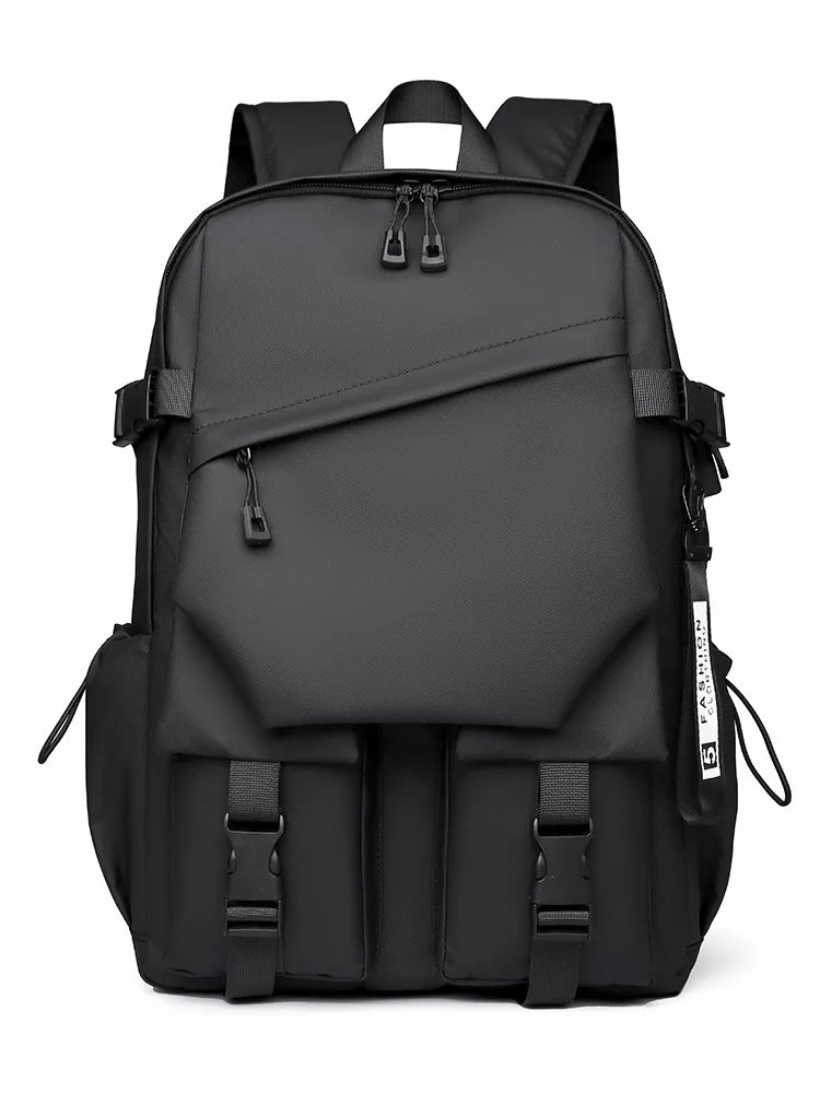 HKM-035091 Large Capacity 17 Inch Polyester Backpack for College and Travel, Ideal School Bag for Men