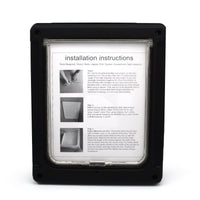 HKM-0351549 Plastic Pet Door with Flap – White, Brown, Black – Small & Large Sizes Available