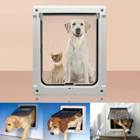 HKM-0351549 Plastic Pet Door with Flap – White, Brown, Black – Small & Large Sizes Available
