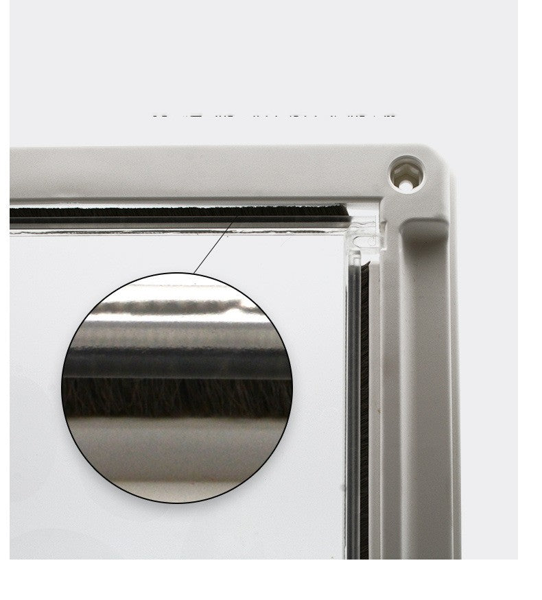 HKM-0351549 Plastic Pet Door with Flap – White, Brown, Black – Small & Large Sizes Available
