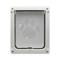 HKM-0351549 Plastic Pet Door with Flap – White, Brown, Black – Small & Large Sizes Available