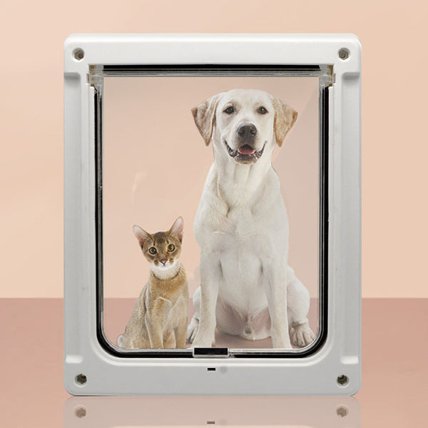 HKM-0351549 Plastic Pet Door with Flap – White, Brown, Black – Small & Large Sizes Available
