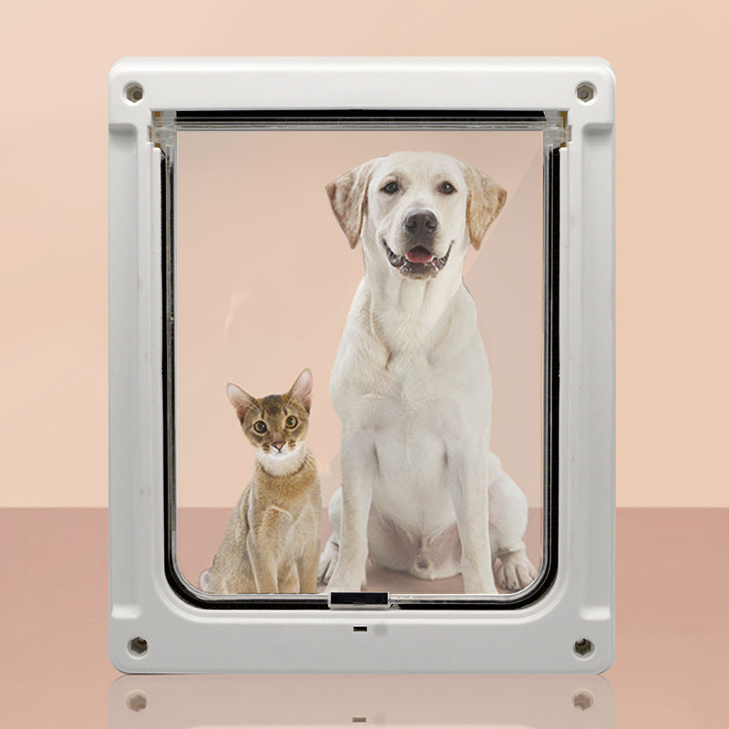 HKM-0351549 Plastic Pet Door with Flap – White, Brown, Black – Small & Large Sizes Available